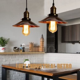 1 Light Rustic Lodge Retro Vintage Pendant Light Loft