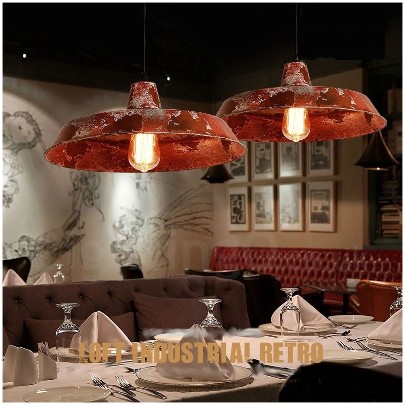 1 Light Rustic Lodge Retro Vintage Pendant Light Loft