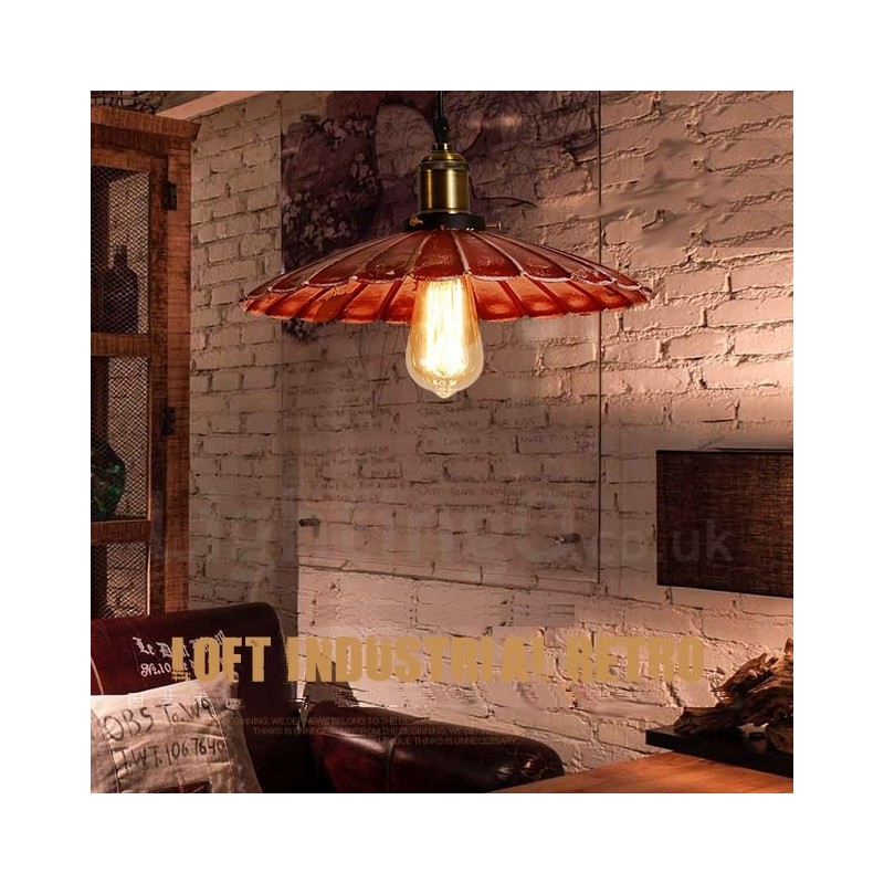 1 Light Rustic Lodge Retro Vintage Pendant Light Loft