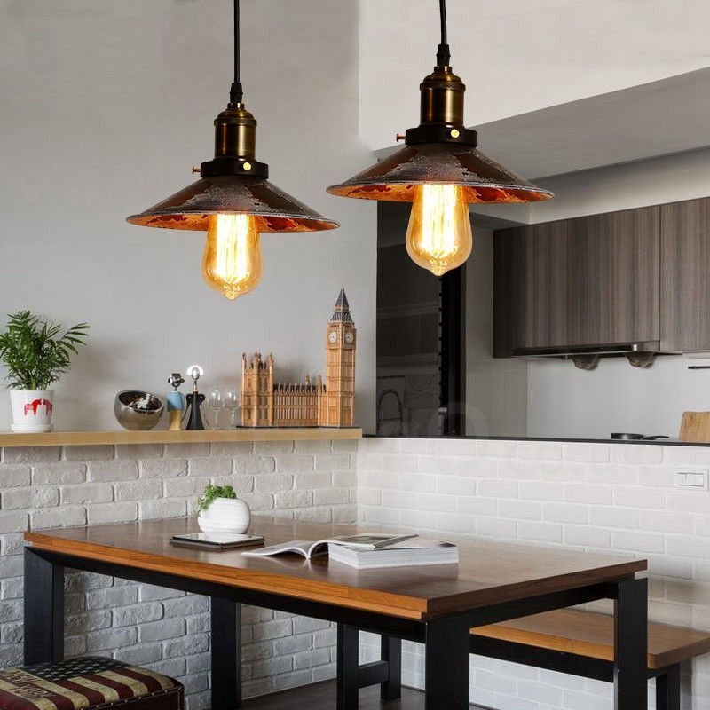 1 Light Rustic Lodge Retro Vintage Pendant Light Loft