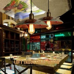 1 Light Rustic Lodge Retro Vintage Pendant Light Loft