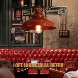 1 Light Rustic Lodge Retro Vintage Pendant Light Loft
