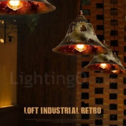 1 Light Rustic Lodge Retro Vintage Pendant Light Loft