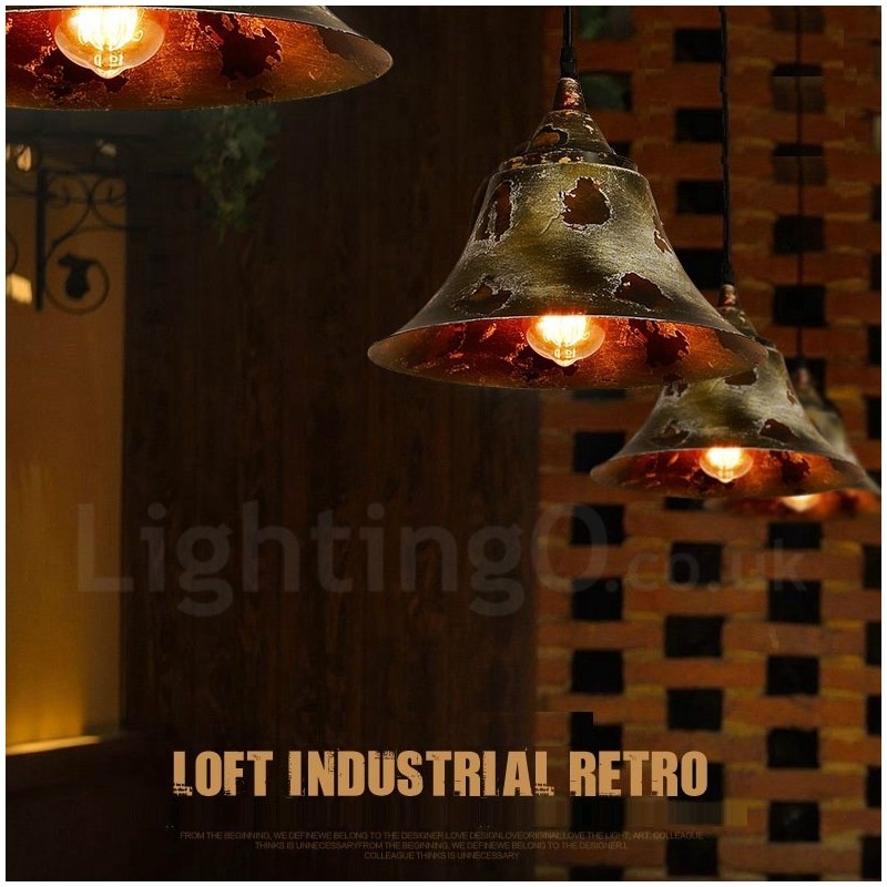 1 Light Rustic Lodge Retro Vintage Pendant Light Loft