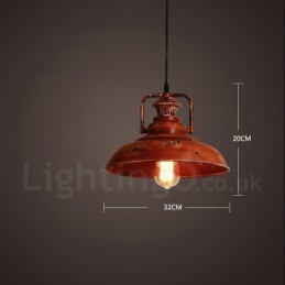 1 Light Rustic Lodge Retro Vintage Pendant Light Loft