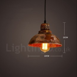 1 Light Rustic Lodge Retro Vintage Pendant Light Loft