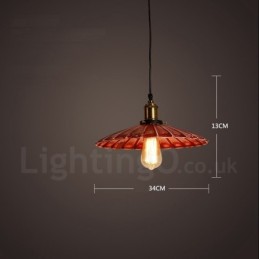 1 Light Rustic Lodge Retro Vintage Pendant Light Loft