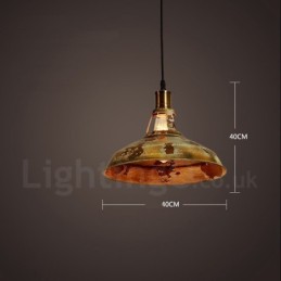 1 Light Rustic Lodge Retro Vintage Pendant Light Loft