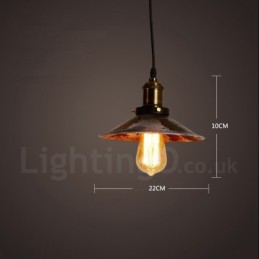 1 Light Rustic Lodge Retro Vintage Pendant Light Loft