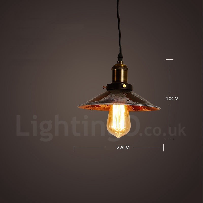 1 Light Rustic Lodge Retro Vintage Pendant Light Loft