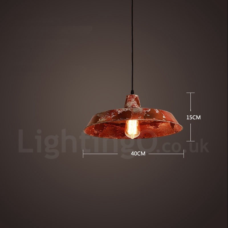 1 Light Rustic Lodge Retro Vintage Pendant Light Loft