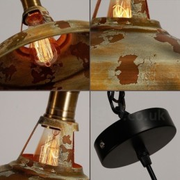 1 Light Rustic Lodge Retro Vintage Pendant Light Loft
