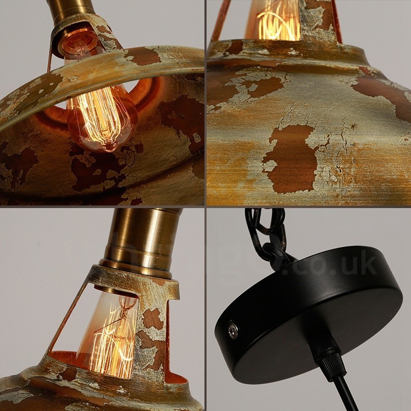 1 Light Rustic Lodge Retro Vintage Pendant Light Loft
