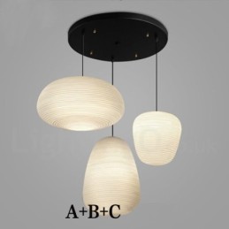 1 Light Modern Contemporary Pendant Light Ceiling Lamp with Glass Shade