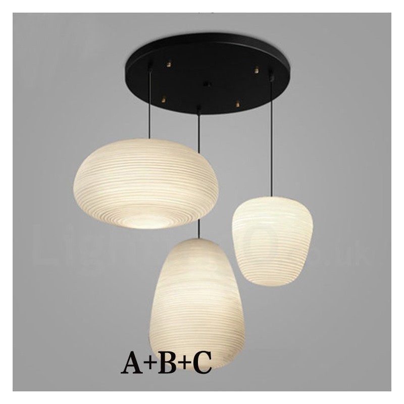 1 Light Modern Contemporary Pendant Light Ceiling Lamp with Glass Shade