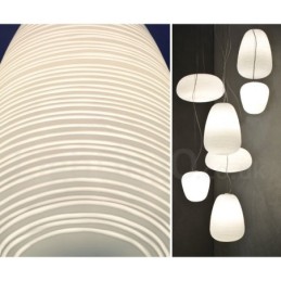 1 Light Modern Contemporary Pendant Light Ceiling Lamp with Glass Shade