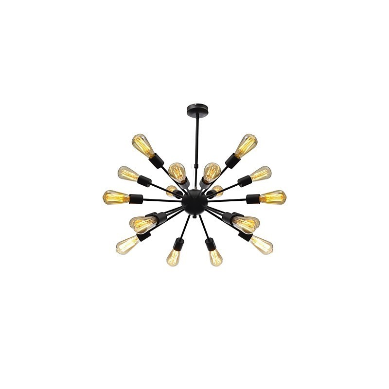 North American Style Minimalist Radial 18 Light Chandelier