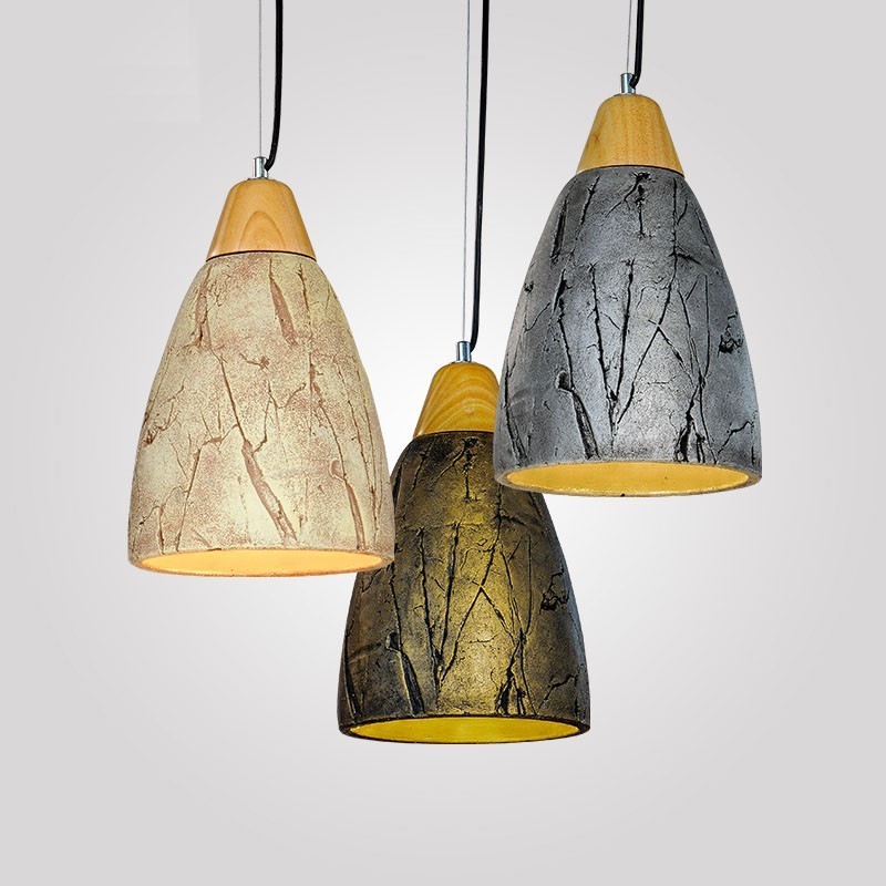1 Light Cement Modern Contemporary Pendant Light Ceiling Lamp