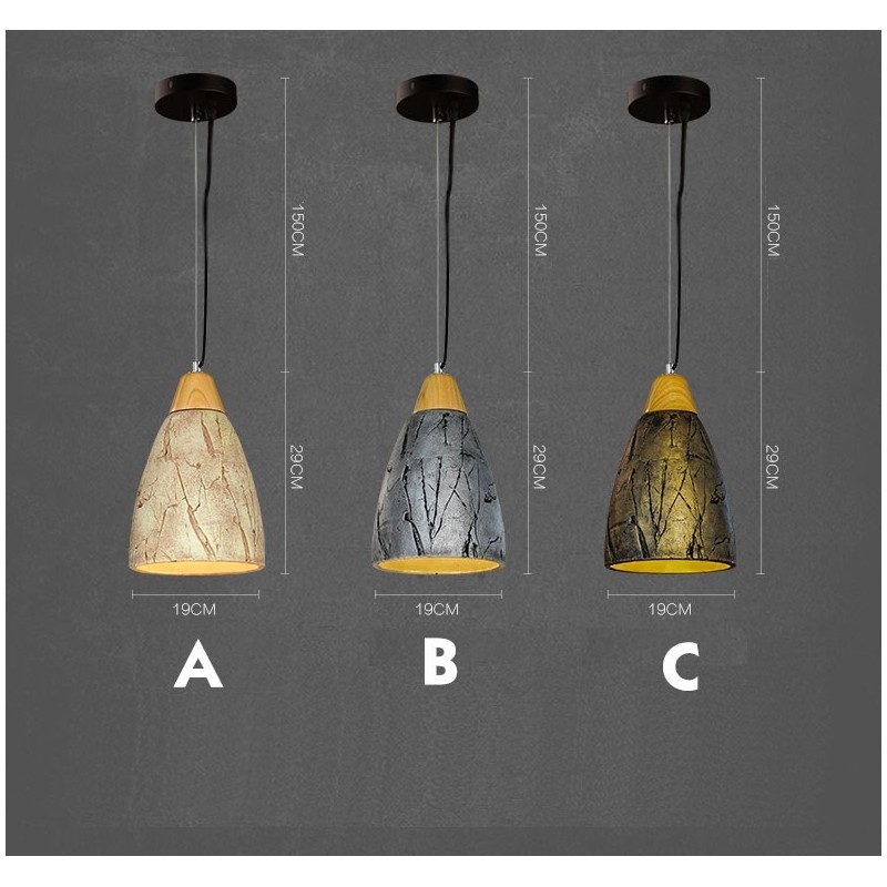 1 Light Cement Modern Contemporary Pendant Light Ceiling Lamp