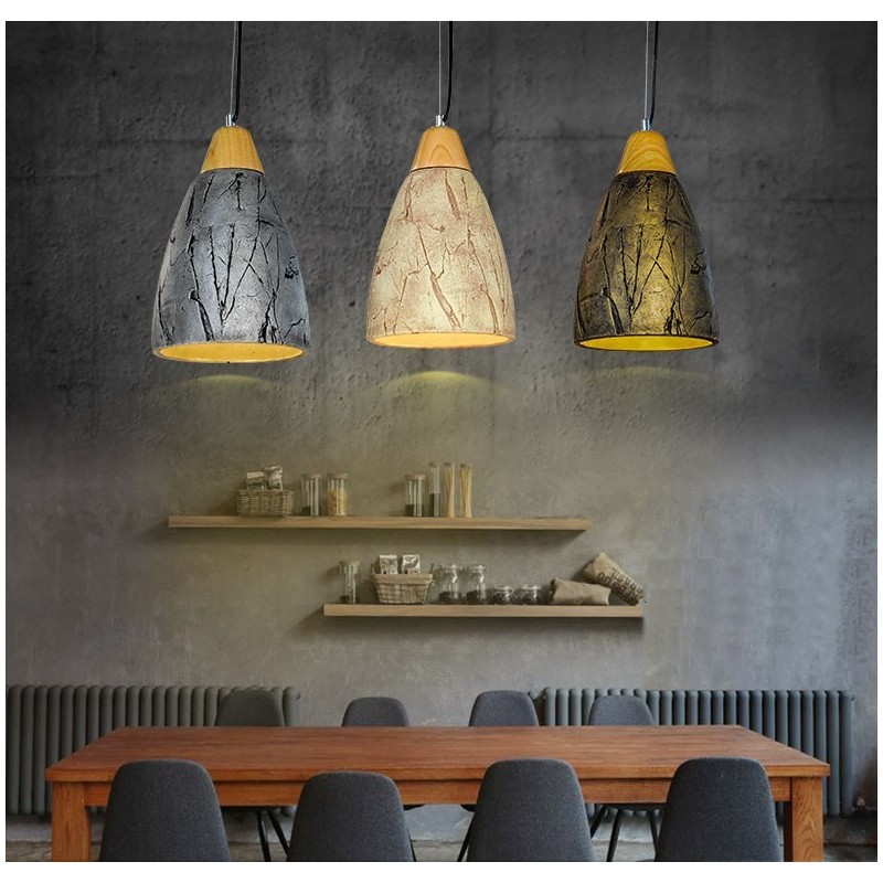 1 Light Cement Modern Contemporary Pendant Light Ceiling Lamp