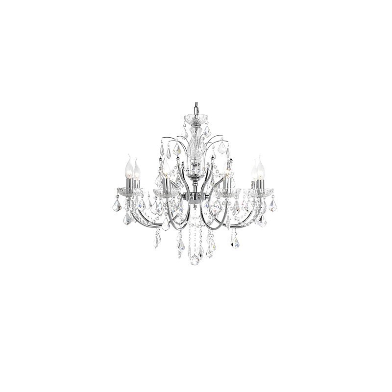 Elegant Crystal Chandelier with 8 Lights