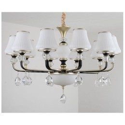 Modern Contemporary Retro Luxury Crystal Pendant Lamp Chandelier with Glass Shade
