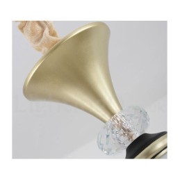 Modern Contemporary Retro Luxury Crystal Pendant Lamp Chandelier with Glass Shade