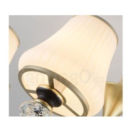 Modern Contemporary Retro Luxury Crystal Pendant Lamp Chandelier with Glass Shade