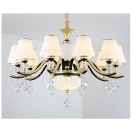 Modern Contemporary Retro Luxury Crystal Pendant Lamp Chandelier with Glass Shade