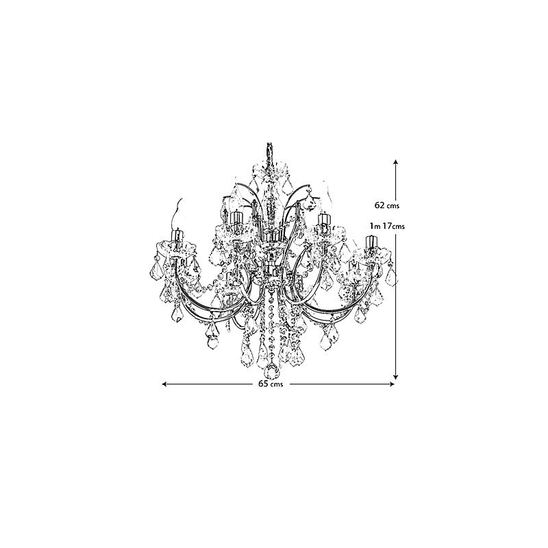 Elegant Crystal Chandelier with 8 Lights