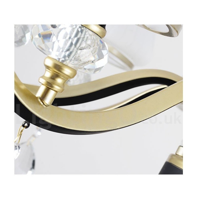 Modern Contemporary Retro Luxury Crystal Pendant Lamp Chandelier with Glass Shade