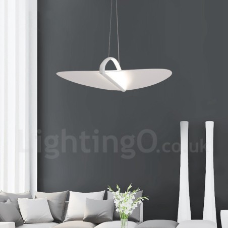 Modern Contemporary 1 Light Acrylic Pendant Light with Steel Shade