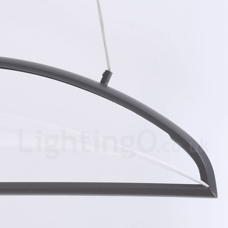 Modern Contemporary 1 Light Acrylic Pendant Light with Steel Shade