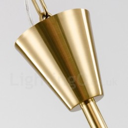 Modern Contemporary 9 Light Steel Pendant Light with Crystal Shade