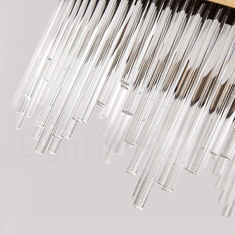 Modern Contemporary Light Steel Pendant Light with Glass Shade