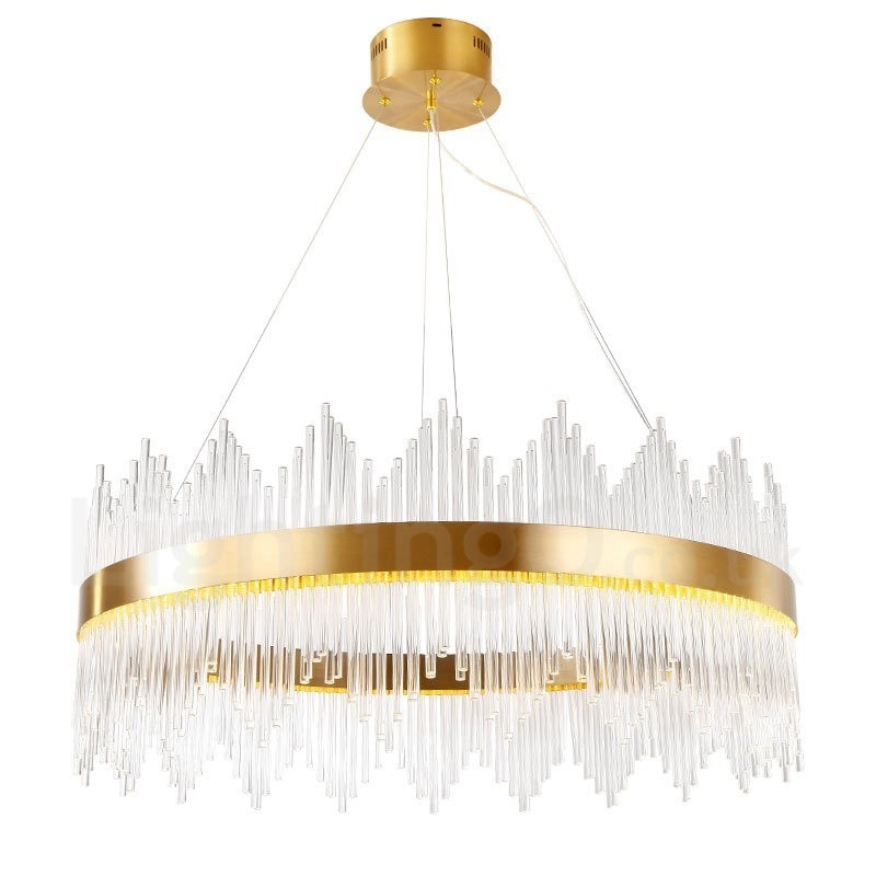 Modern Contemporary Light Steel Pendant Light with Glass Shade