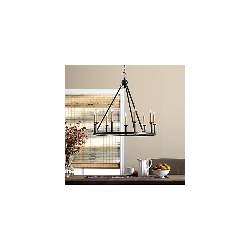 Country Mini Style Painting Metal Chandelier