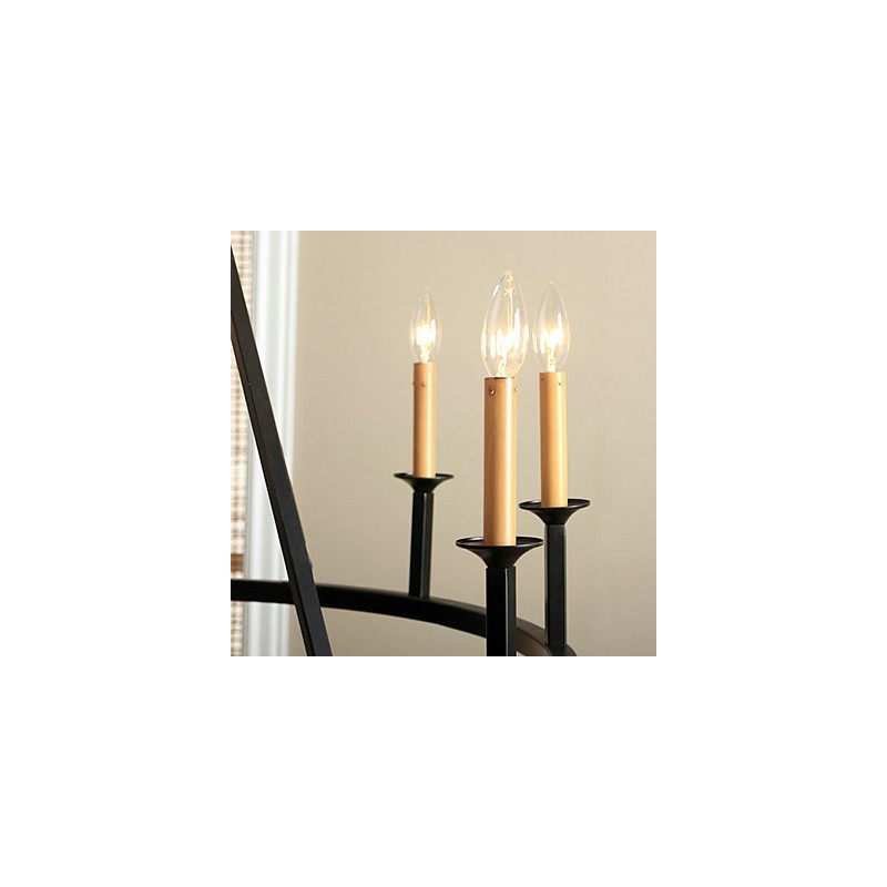 Country Mini Style Painting Metal Chandelier