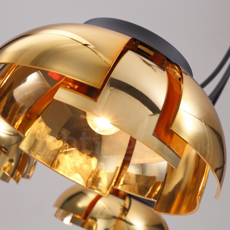 Modern Contemporary 3 Light Steel Chandelier with Acrylic Shade