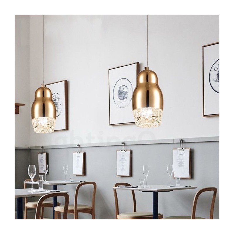 Modern Contemporary 1 Light Aluminum Alloy Pendant Light with Acrylic Shade