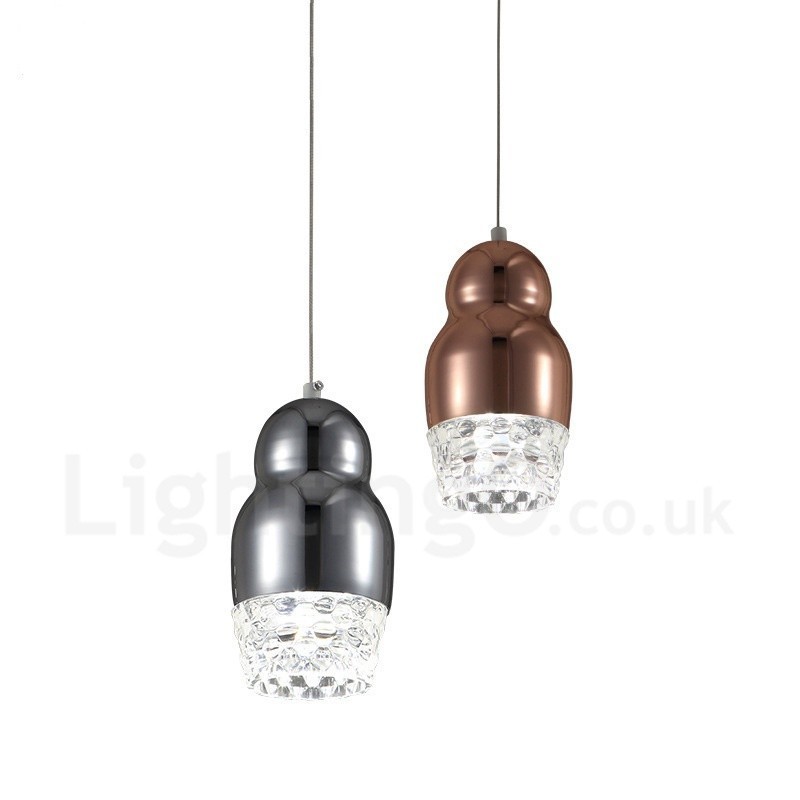 Modern Contemporary 1 Light Aluminum Alloy Pendant Light with Acrylic Shade