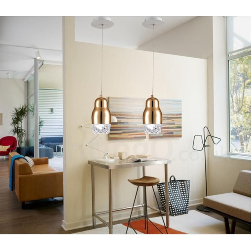 Modern Contemporary 1 Light Aluminum Alloy Pendant Light with Acrylic Shade