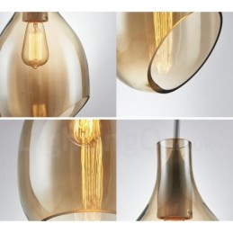 Modern Contemporary 1 Light Glass Pendant Light with Glass Shade