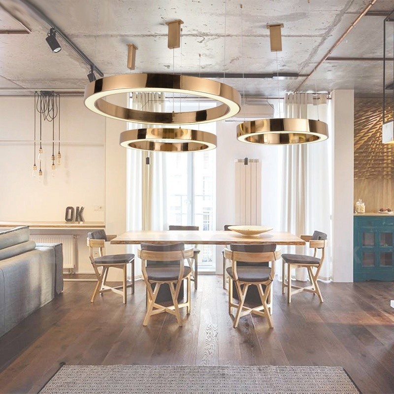 Modern Contemporary 1 Light Steel Pendant Light with Acrylic Shade