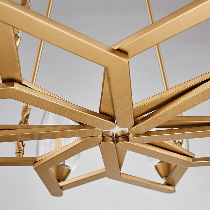 Modern Contemporary 12 Light Steel Pendant Light with Glass Shade