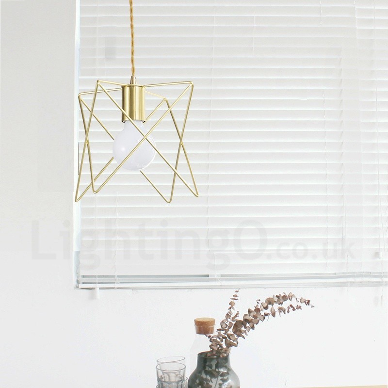 Modern Contemporary 1 Light Steel Pendant Light with Shade