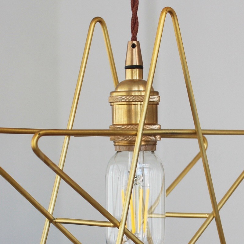 Modern Contemporary 1 Light Brass Pendant Light with Shade