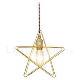 Modern Contemporary 1 Light Brass Pendant Light with Shade