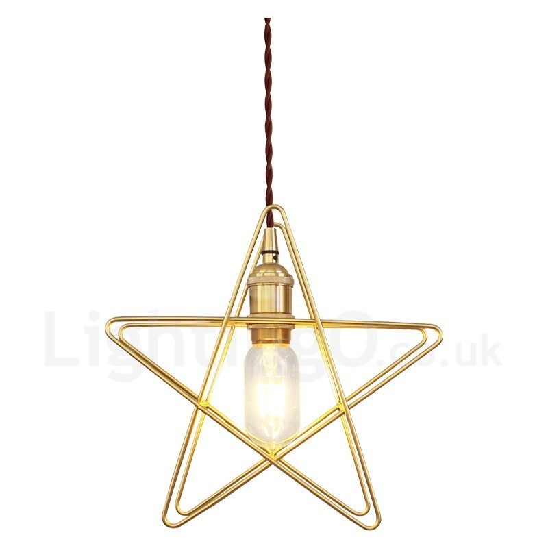 Modern Contemporary 1 Light Brass Pendant Light with Shade