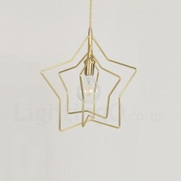 Modern Contemporary 1 Light Brass Pendant Light with Shade